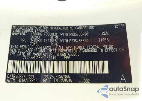 2017 Lexus Rx 350 F Sport from USA, damaged, VIN 2T2BZMCA8HC072149